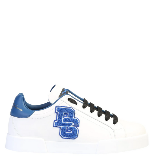 Dolce & Gabbana Portofino Patch Sneakers White/ Blue