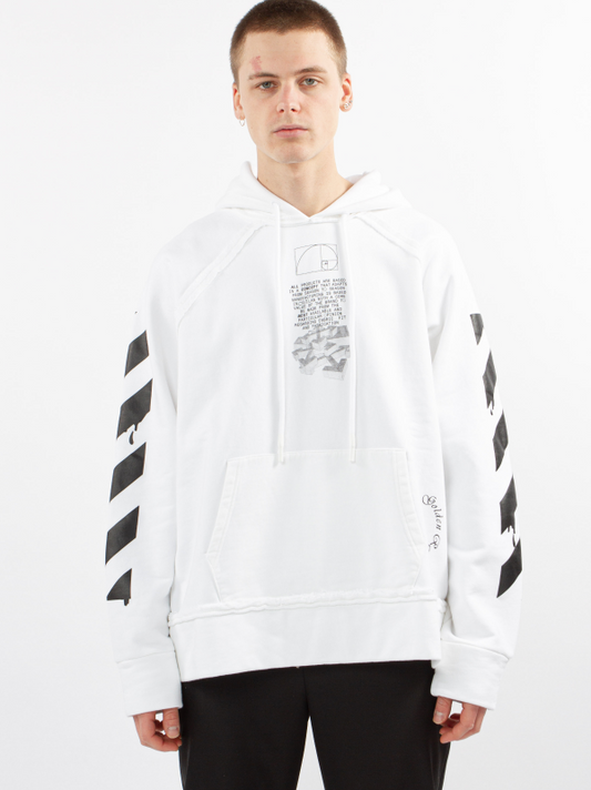 Off White Dripping Arrows Hoodie White/Black