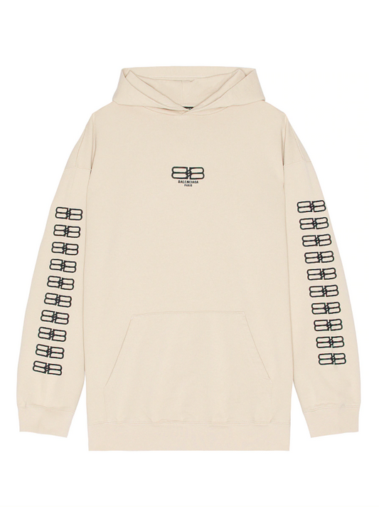 Balenciaga BB Logo Long-Sleeved Hoodie