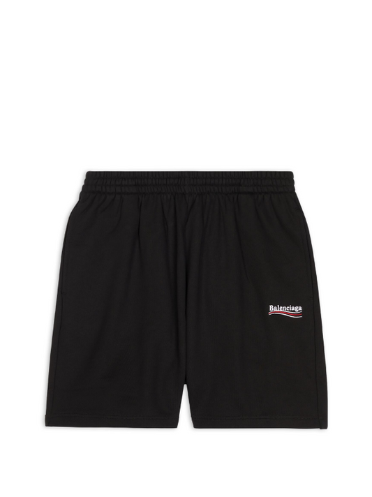 Balenciaga Political Campaign Sweat Shorts/Pantaloni Scurti In Black