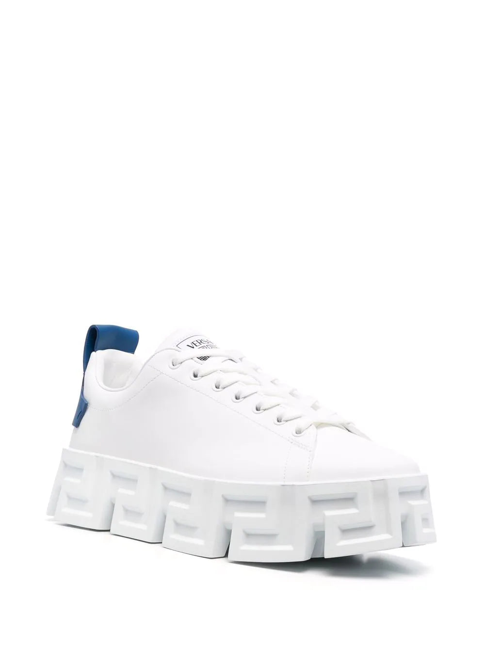 Versace Greca Labyrinth Low-Top Sneakers White / Blue