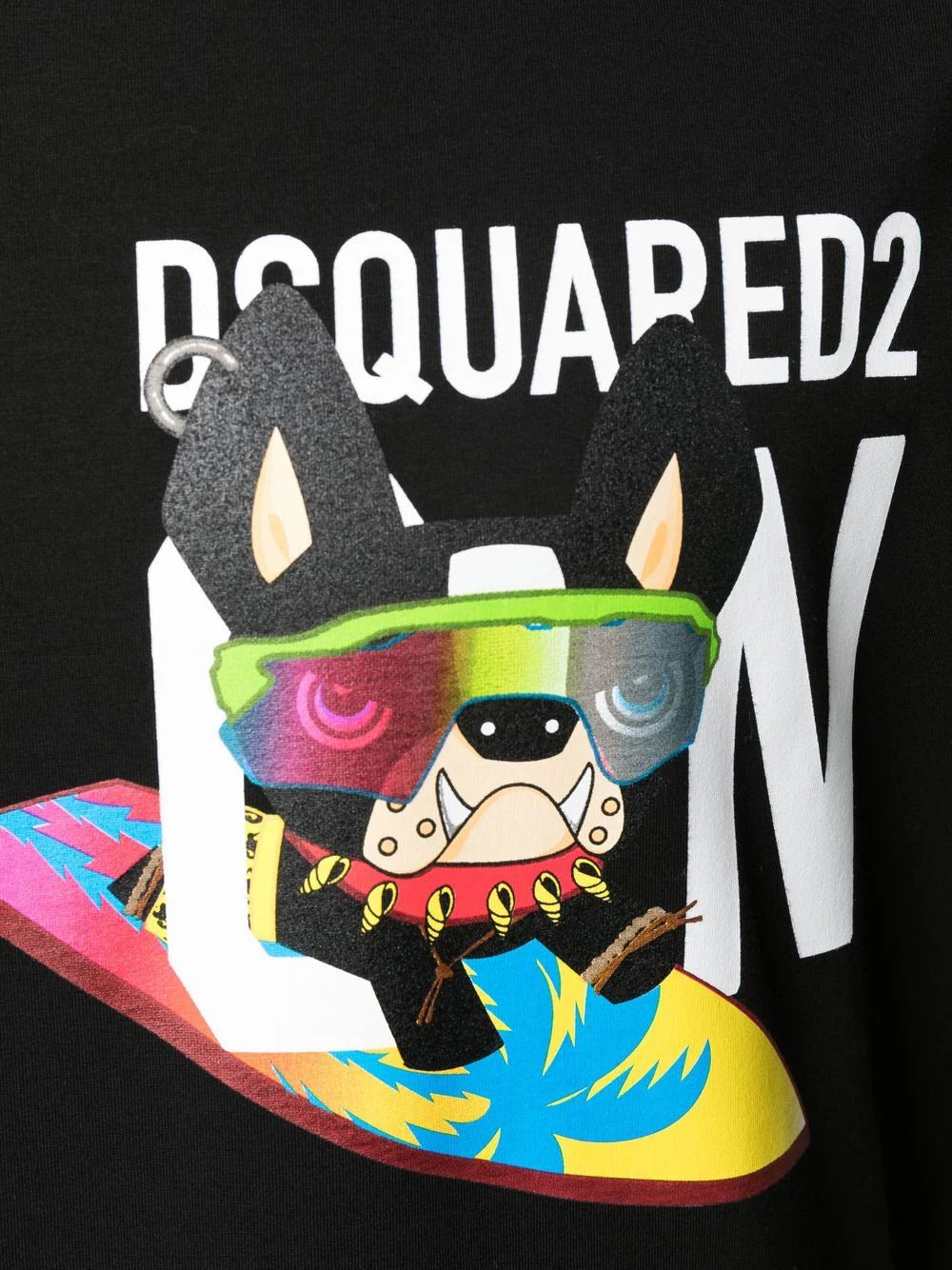 Dsquared2 Icon Dog Print T-Shirt Black