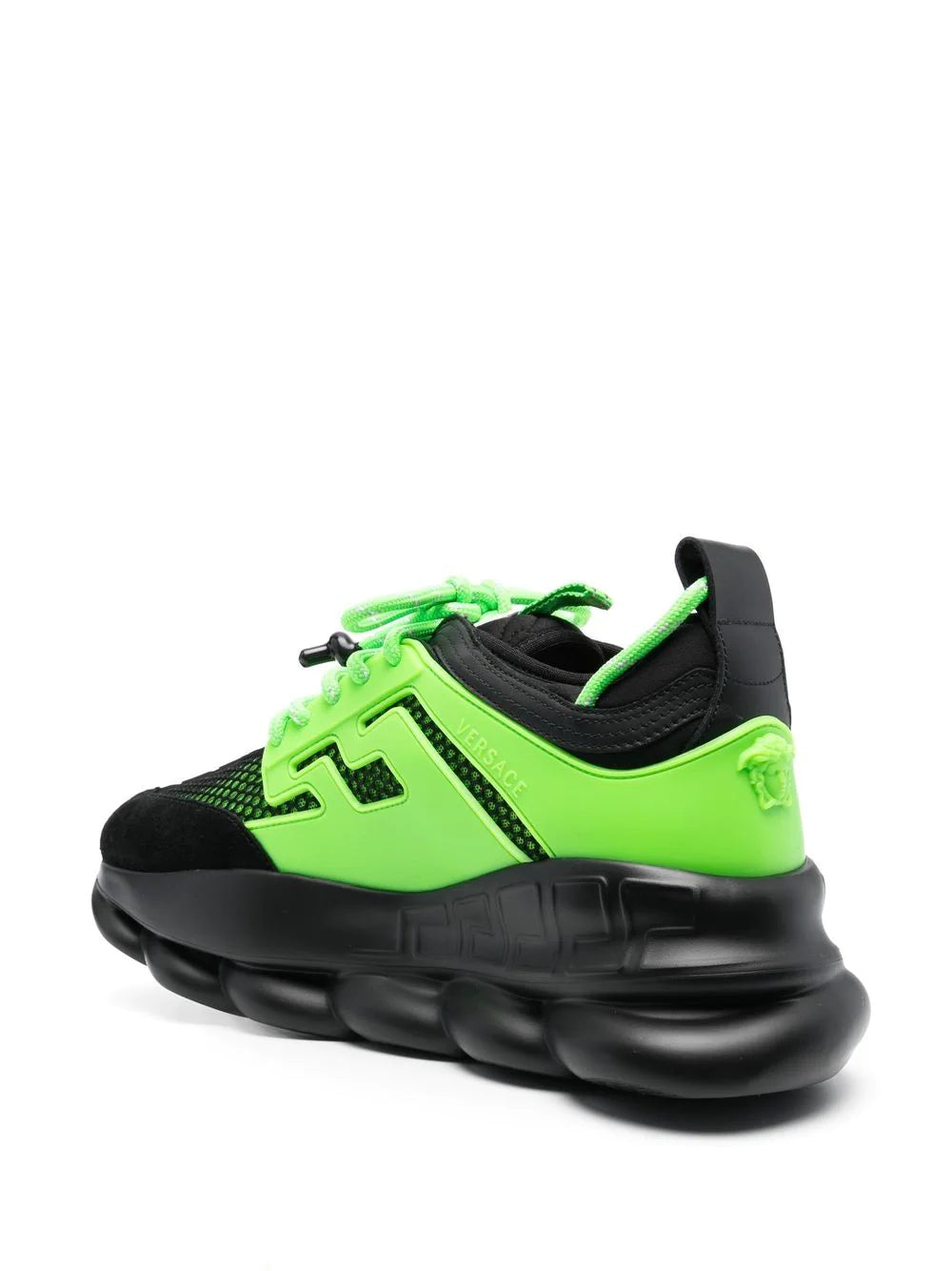 Versace Chain Reaction Sneakers Black/Neon