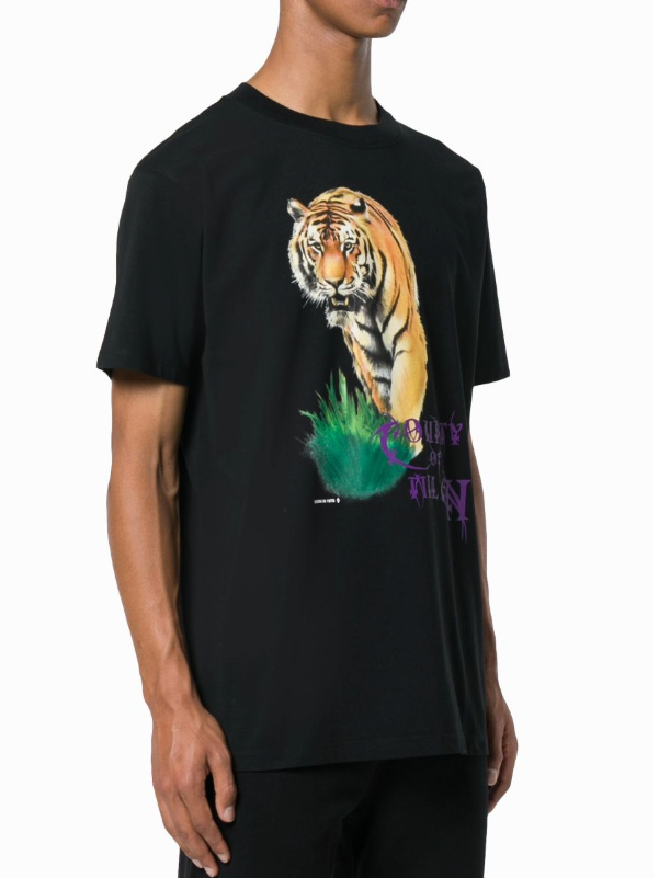 Marcelo Burlon County Of Milan Tiger T-Shirt Black Multicolor
