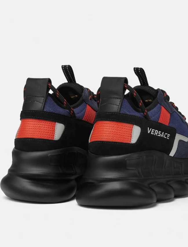 Versace Chain Reaction V2 Black & Blue Sneakers