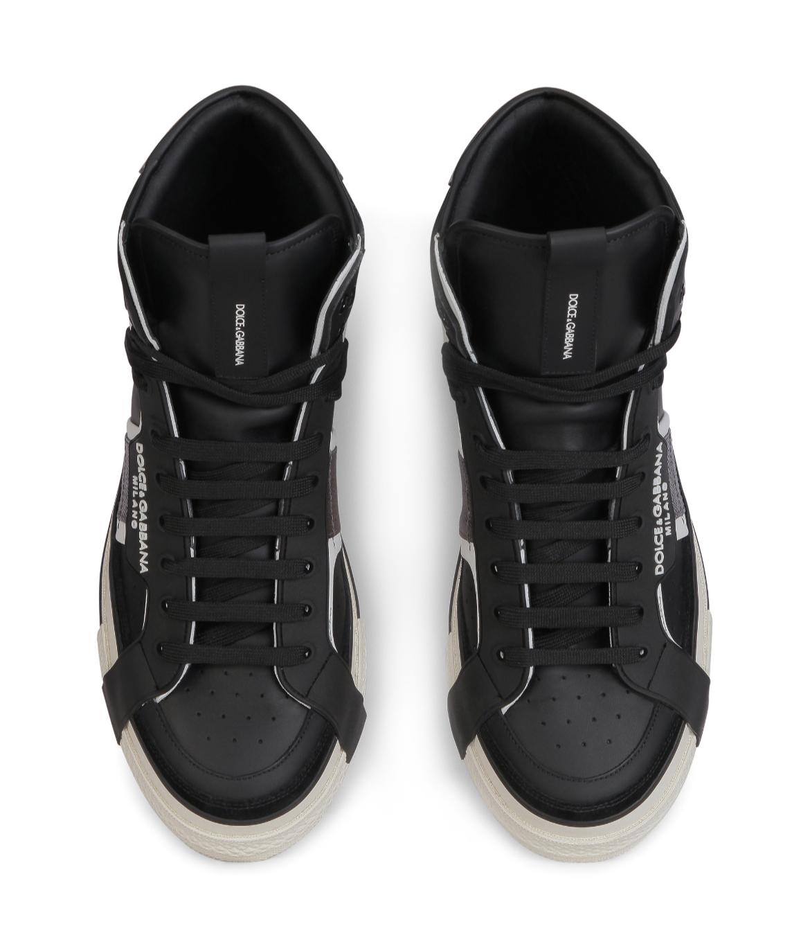 Dolce & Gabbana 2.Zero High-Top Sneakers Black/Silver