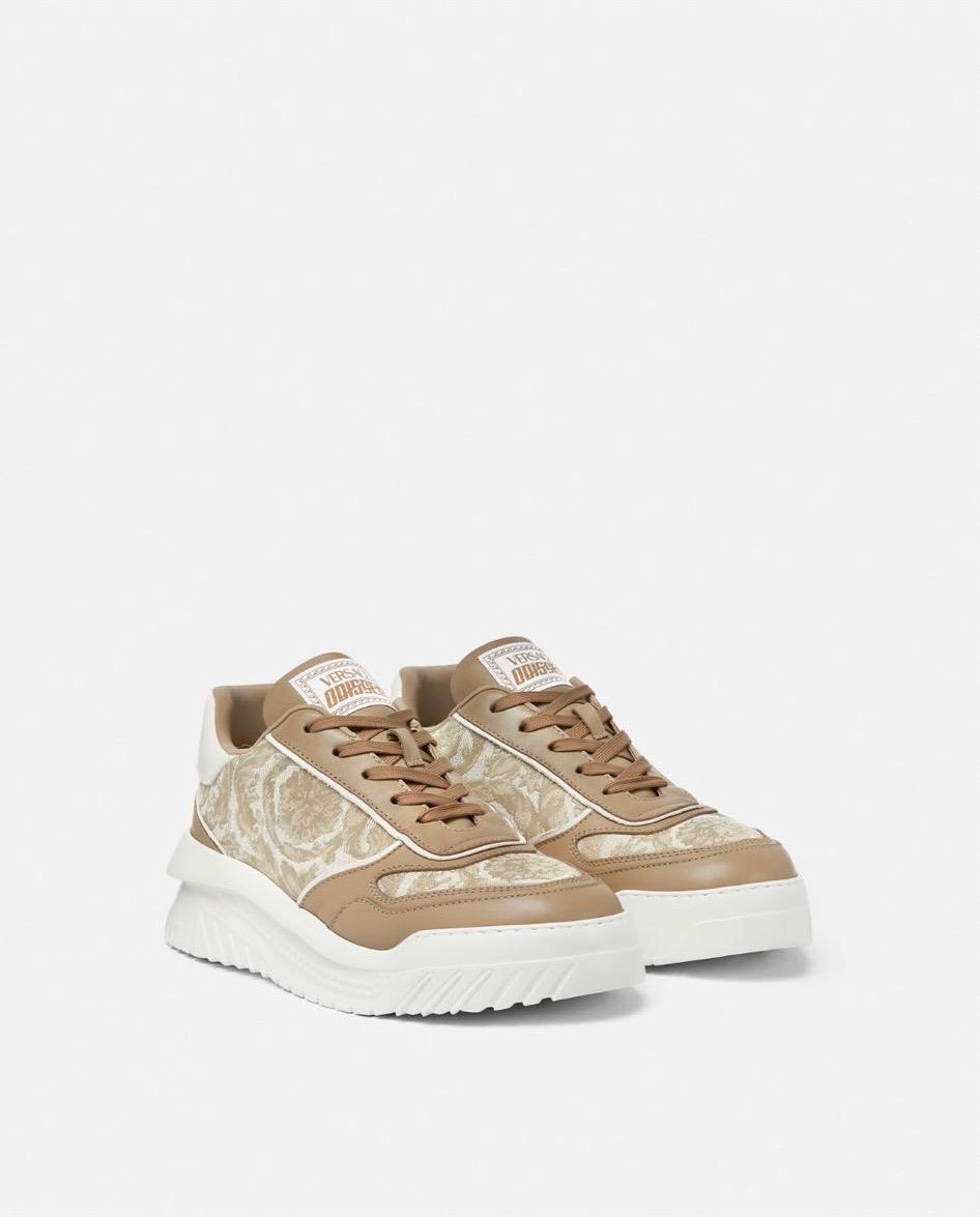 Versace Odissea Sneakers Beige,Print