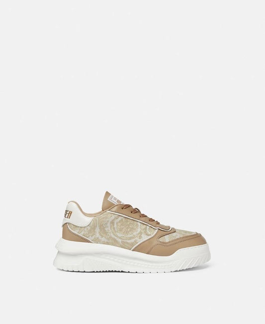 Versace Odissea Sneakers Beige,Print