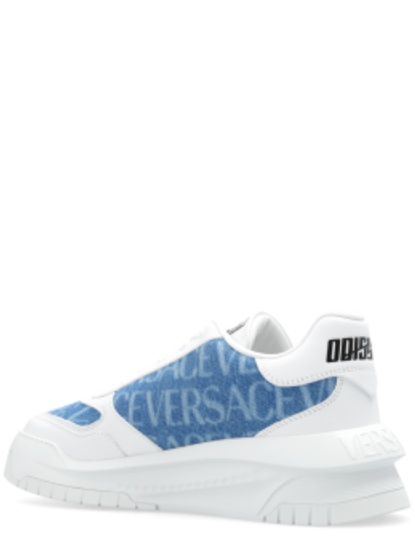 Versace White,Blue  ‘ODISSEA’ Sneakers