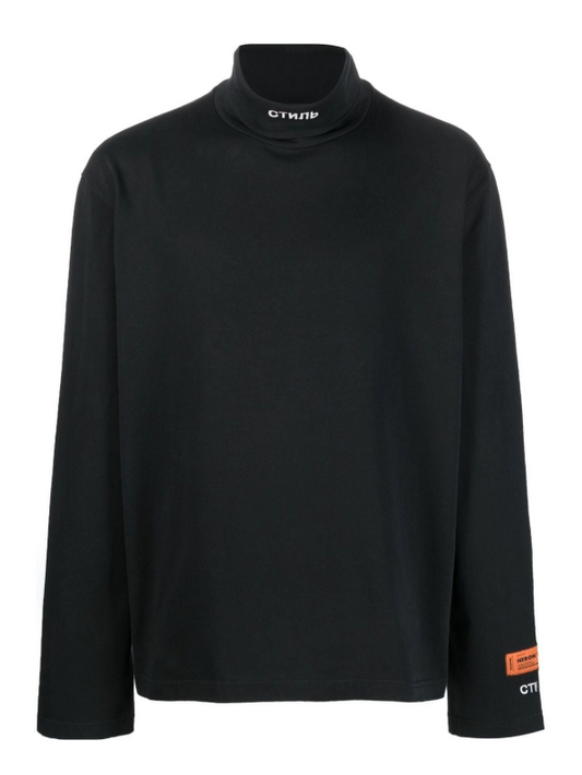 Heron Preston CTNMB Rollneck Black White