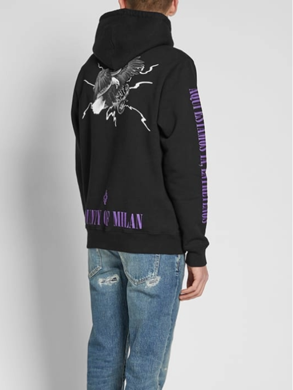 Marcelo Burlon County Of Milan Eagle Hoodie Black Multicolor