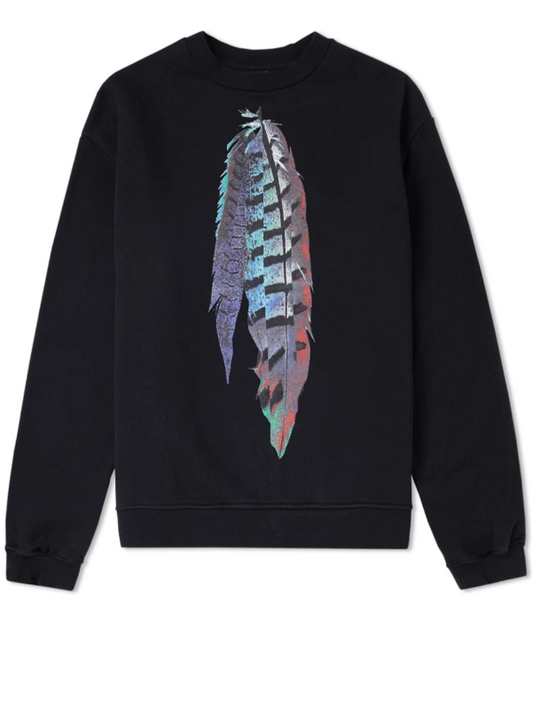 Marcelo Burlon County Of Milan Kekel Crewneck Black Multicolor