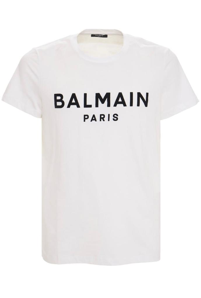 Tricou Balmain Logo Print Alb & Negru