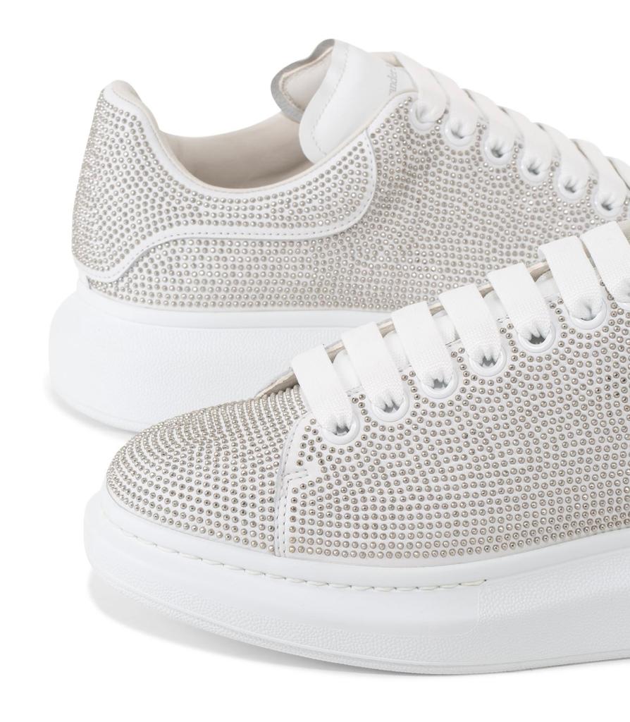 Alexander McQueen Oversized Sneakers Glitter White /Silver