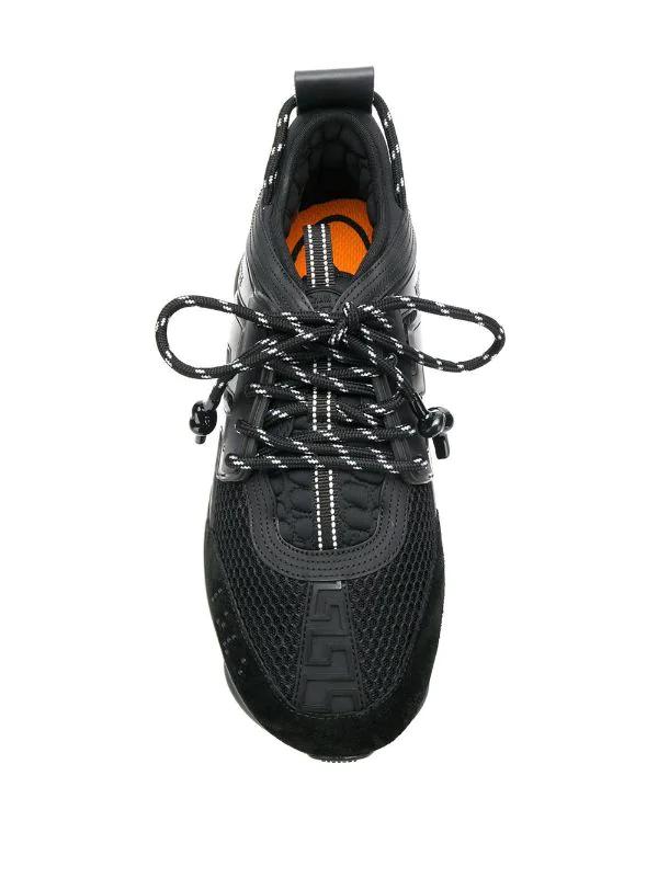 Versace Chain Reaction Black Sneakers