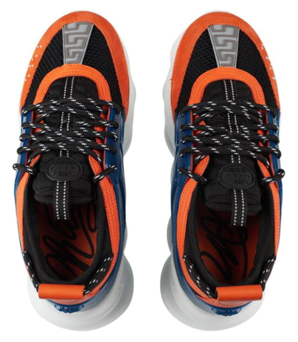 Versace chain 2025 reaction orange