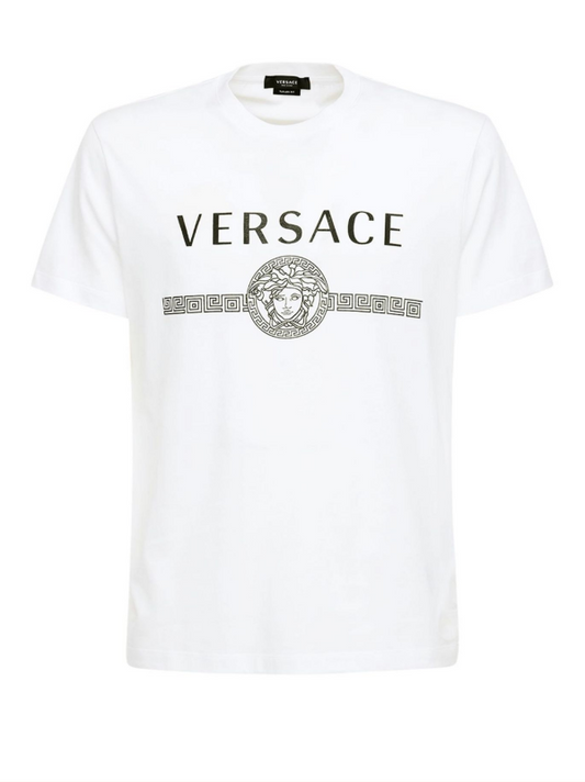 Tricou Versace Logo Print  Alb