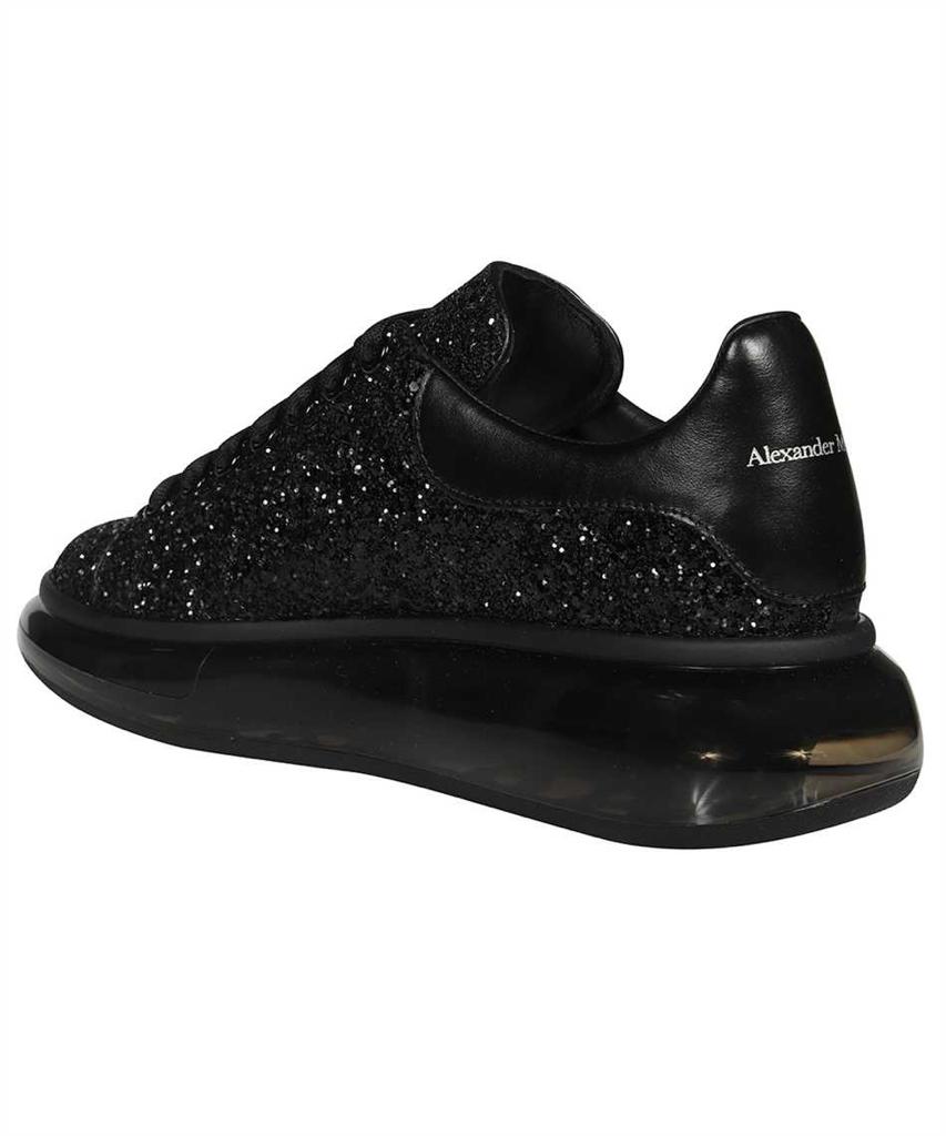 Alexander McQueen Oversized Black Glitter Sneakers New