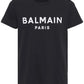Tricou Balmain Logo Print Negru & Alb