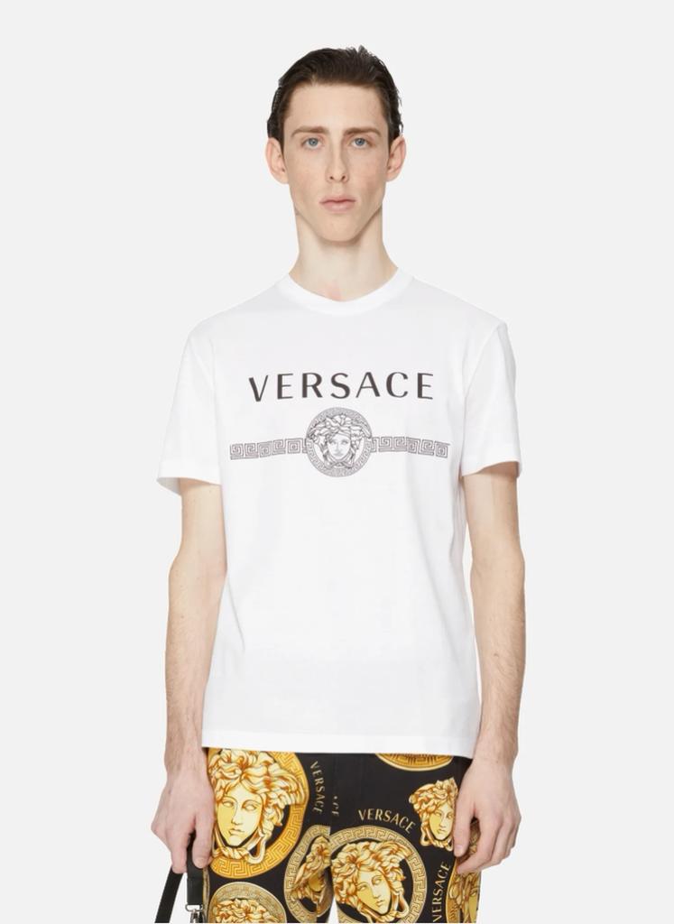 T-shirt Versace Logo Print White