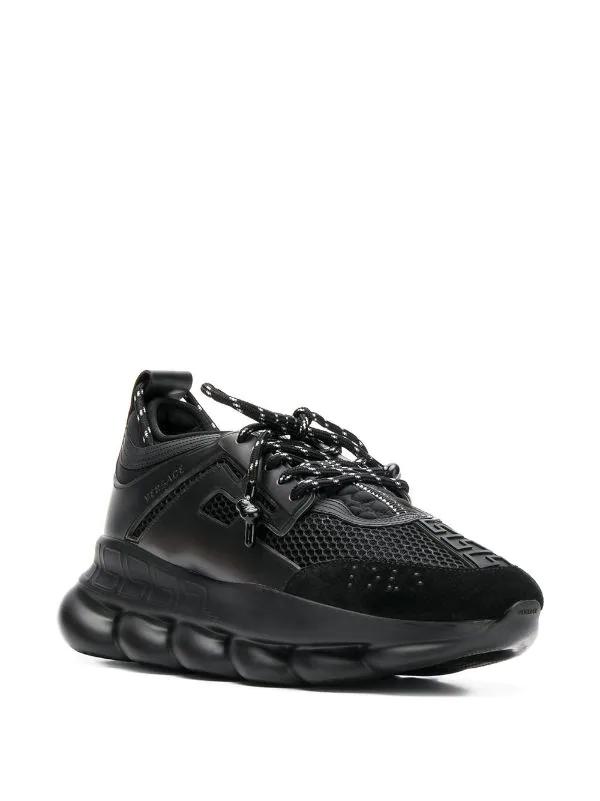 Versace Chain Reaction Black Sneakers HRR LUXURY