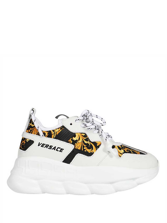 Versace Chain Reaction Alb/Auriu Sneakers