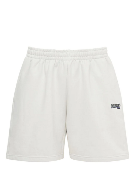 Balenciaga Political Campaign Sweat Shorts/Pantaloni Scurti In White