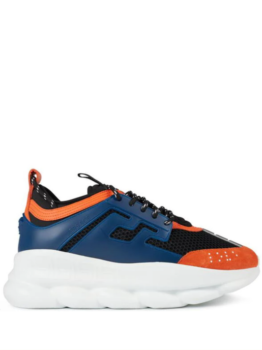 Versace Chain Reaction Black Orange Sneakers